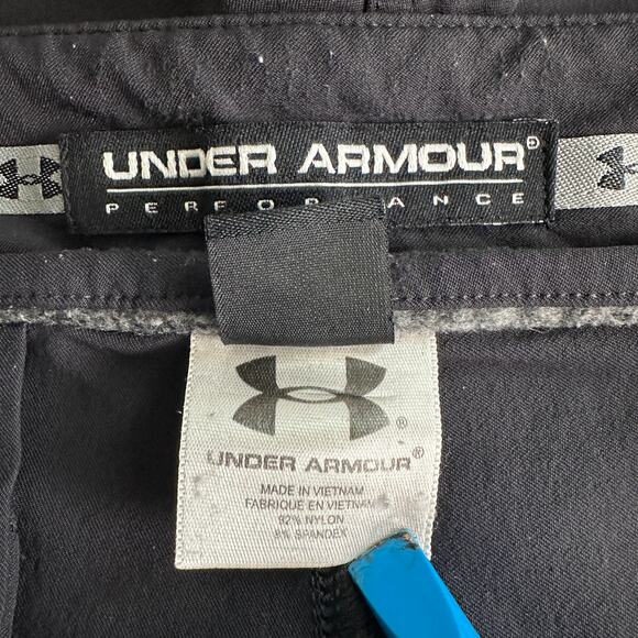 Under Armour Golf Pants 12 Womens Black Crop Straight Leg Hike Water Resistant - Picture 12 of 13